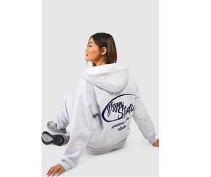 Streetwear urbain Ensemble de survêtements d'hiver pour femmes Sweat à capuche zippé surdimensionné Deux pièces Logo personnalisé Tenue de jogging OEM Fashion Wear 100% - Product Image 1