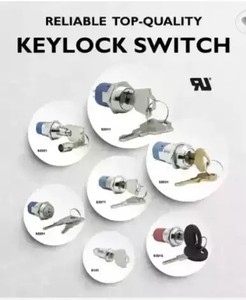 Serrure électronique à clé en alliage de zinc chromé brillant JINTAY avec micro-interrupteur pour équipement de jeu d'arcade - Product Image 3