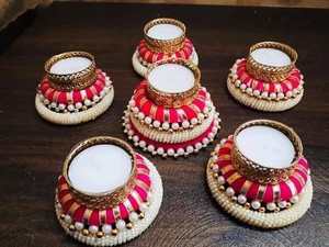 Pareja de marionetas de diseñador de alta calidad, portavelas, decoración festiva del hogar para inauguración de la casa, fiesta de té, regalo de Navidad - Product Image 6