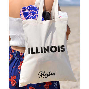 Illinois State Day Celebration Women's <b>Mini</b> Bags Cotton Canvas Tote <b>Mini</b> Bags Custom Logo Printed Cotton Canvas Business Bags - Product Image 3