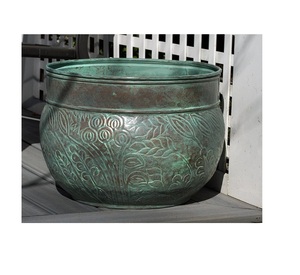Pot de tuyau en métal de jardin de grande qualité au design antique unique, couleur bronze, maison d'hôtel, maison de ferme, pot de tuyau en métal décoratif de jardin - Product Image 6