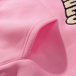 Sudadera con capucha bordada de chenilla de algodón 100% para hombre, diseño personalizado de temporada de invierno, impresión Digital sólida, venta al por mayor, barata - Product Image 3