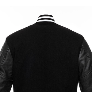 Vestes Letterman de haute qualité pour hommes avec col montant avec logo sur le devant - Product Image 6