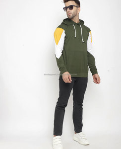 OEM Sudadera con capucha colorblock transpirable de algodón a granel con cremallera completa logotipo personalizado bordado sobre la cara Jersey largo temporada de invierno tamaño 6XL - Product Image 5