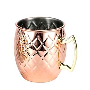 Taza de Cerveza, Agua o Jugo Sostenible con Asa de Diseño, Taza de Cobre Grabada a Mano para Beber Moscow Mule, para Uso en la Cocina - Product Image 6