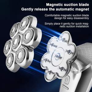 Rasoir Électrique Étanche pour Homme, 7 Têtes Flottantes, Tondeuse à Cheveux Chauves, Nettoyeur Facial, Tondeuse Nez pour Usage Domestique - Product Image 5