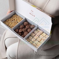 Emballage en papier écologique pour boulangerie Sushi Donuts Chocolat Truffes Déjeuner Traiteur Crêpe Gâteau Cookie Matt Lamination Dossiers
