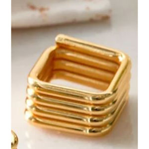 Servilletero de mesa de Venta caliente, servilletero de forma cuadrada dorada para fiestas de boda, ajuste de mesa a precio atractivo - Product Image 2