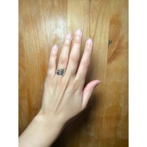 Adjustable Sterling <b>Silver</b> Fashion <b>Ring</b> Navajo Made Oval Cut Diamond Inlay with Claw Setting for Children Gift - Product Image 4