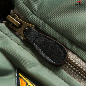 Veste de bombardier d'hiver de haute qualité de conception personnalisée à bas prix unisexe en toile coupe-vent à vendre - Product Image 5