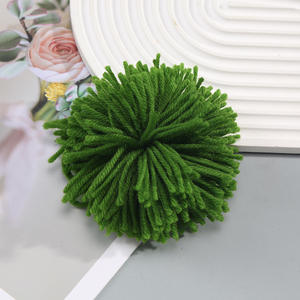 פונפונים מחוט פוליאסטר, פונפונים צבעוניים מפרווה, צעיפים, אביזרי פונפונים, כובעים, קישוטים לבגדים - Product Image 5