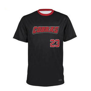 Camiseta de béisbol y softbol transpirable personalizada con estampado Digital de talla grande 100% poliéster de secado rápido para ropa deportiva - Product Image 1
