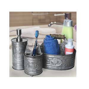 Soporte de cepillo de dientes de hojalata galvanizado de color gris Soporte de cepillo de dientes de forma y tamaño personalizados del fabricante en la India - Product Image 1