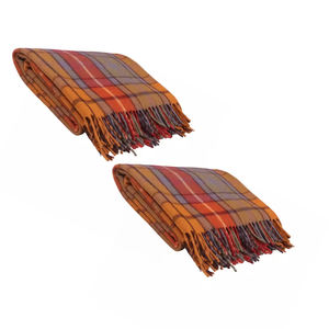 Mantas de lana de tartán Buchanan antiguas Diseño Jacquard de alta calidad Comodidad acogedora ecológica para el invierno Venta al por mayor - Product Image 5