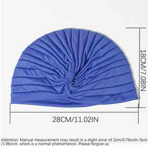 Turban en polyester doux pour femme, bonnet de nuit noué pour usage extérieur, pour musulmanes, indiennes, patients atteints de cancer et de chimiothérapie, You Glow, 23x23 pouces - Product Image 3