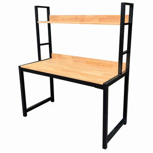 SFBK005-High Quality Computer <b>Desk</b> with Iron and Wood Frame Combining <b>Workstation</b> and Shelf Durable and Stylish - Product Image 1