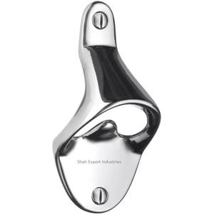 Ouvre-bouteille de bière en métal fini chromé Ouvre-bouteille mural fixe créatif pour l'utilisation de fêtes de mariage de bar - Product Image 1