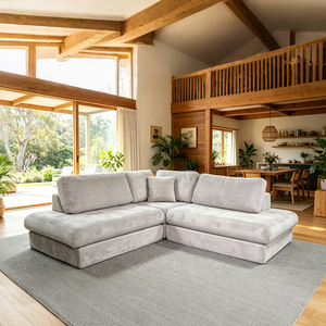 Canapé d'angle en L compressé sans structure, canapé sectionnel en tissu pour salon, mobilier moderne de haute <span class=keywords><strong>qualité</strong></span> - Product Image 1