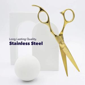 Ciseaux de coiffure pour bébé de haute qualité entièrement plaqués or pour une coupe précise et sûre des cheveux des nourrissons et des tout-petits - Product Image 5