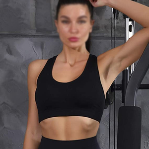 Sujetador deportivo de diseño único sin espalda a precio razonable Sujetador deportivo de entrenamiento de gimnasio Sujetador deportivo de cuello Halter simple - Product Image 5