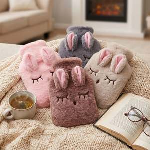 Lapin Plush Hot Water <b>Bottle</b> Thermal Bag Soft Reusable PVC and Flannel Material for <b>Warming</b> up - Product Image 2