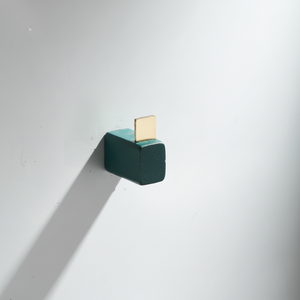 ตะขอแขวนเสื้อคลุมหรูหราสีเขียวทอง ติดผนัง ทำจากทองเหลือง สำหรับห้องน้ำ ที่แขวนผ้าเช็ดตัว ที่แขวนเสื้อคลุมเดี่ยว อุปกรณ์เสริมในห้องน้ำ - Product Image 1