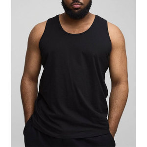 Débardeurs pour hommes grande taille en coton 100% avec logo personnalisé en gros, design tricoté respirant, prix bas à vendre - Product Image 4