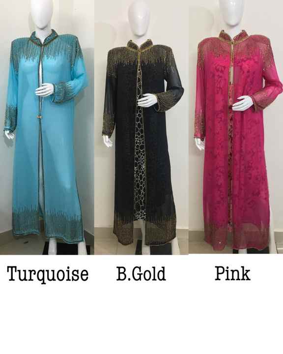Islamic Clothing Premium Style Kaftan Dubai Beaded Sleeve Muslim Maxi Dress Abaya Women Moroccan Cardigan Hand Work Party Wear