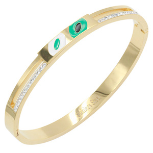 Bracciale blu in acciaio inossidabile placcato oro 6mm di larghezza bracciale blu braccialetti - Product Image 2