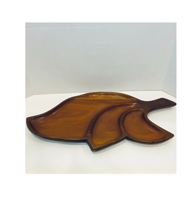 Platos de hojas de madera maciza Natural para servir, Platos y platos de vajilla de gran venta, caja de embalaje personalizada para bodas occidentales - Product Image 5