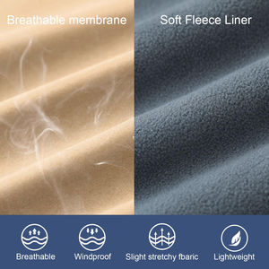 La más nueva moda al aire libre recubierto Patchwork chaquetas de lona logotipo personalizado impermeable cortavientos manga larga chaqueta de concha suave para hombres - Product Image 6