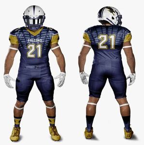 Uniformes de football américain personnalisés imprimés par sublimation, qualité professionnelle, respirants, séchage rapide, coton spandex, taille XL - Product Image 1