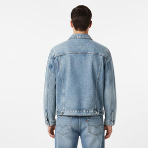 Veste en jean pour hommes 100% coton Fournisseur d'usine OEM Vente en gros sur mesure Vêtements d'extérieur élégants et tendances Streetwear à l'avant - Product Image 2