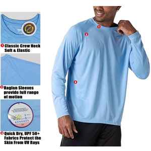 Men's Solid Color <b>Long</b> <b>Sleeve</b> Athletic Gym Training Tops Quick Dry Fitness Running <b>Base</b> <b>Layer</b> Shirt-Summer Adult - Product Image 6