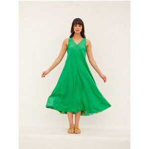 Satin Solid Maxi <b>Dress</b> for Summer Party - Product Image 3