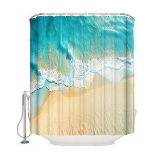 Mejor venta nueva llegada impresión personalizada 100% cortinas de ducha de algodón fabricante indio con logotipo - Product Image 4