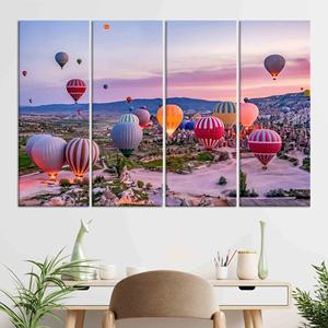 Impresión en lienzo de Cappadocia Sunrise - Arte de pared con paisaje de Goreme, JUEGO DE 4 LIENZOS - Product Image 1