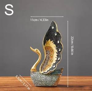 Statuette de Cygne en Résine Moderne Faite à la Main, Pièce de Décoration Élégante pour la Maison, le Salon, la Table, le Bureau, Cadeau de Thanksgiving - Product Image 4