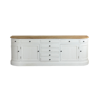 Buffet Garance en bois recyclé blanchi de 225 cm