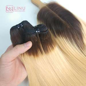 Vente en gros 100% vierge blonde vietnamienne cuticule alignée trame complète des cuticules Double dessiné brut 613 extensions de cheveux humains - Product Image 4