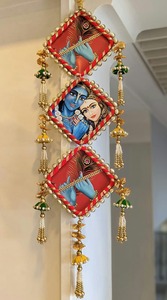 งานศิลปะปิชไวหลากหลายแบบ รูปปั้นวัว พระพิฆเนศ/พระราชาธีปัญญา/พระศรีนาธจิ ของตกแต่งผนังแบบแขวน โทรัน ของตกแต่งบ้าน สำหรับเทศกาลดีวาลี บูชาพระ ตกแต่งทางเข้าบ้าน - Product Image 2