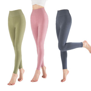 Medias de poliéster de estilo cálido de invierno, pantalones de Spandex de punto acanalado, mallas de Yoga de elastano de cintura alta, mallas deportivas para gimnasio, mallas para niñas y mujeres - Product Image 1