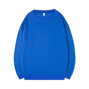 เสื้อสเวตเตอร์คอกลมของผู้ชายคอกลมมีฮู้ดเปิดไหล่บางเนื้อผ้าคอตตอน OEM - Product Image 4