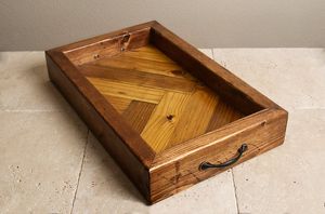 ถาดเสิร์ฟอาหารทรงสี่เหลี่ยมผืนผ้าไม้ตกแต่งตามธรรมชาติขนาดมาตรฐานสำหรับบ้านและงานแต่งงานดีไซน์ร้านอาหาร - Product Image 2