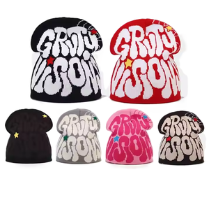 Bonnet tricoté à logo personnalisé à la mode unisexe hiver chaud doux coton coloré mode bonnets - Product Image 4