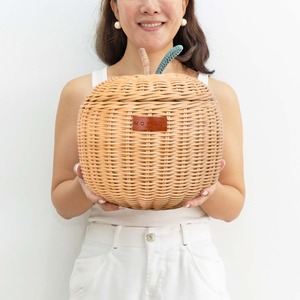 Cesta de Almacenamiento Moderna de Mimbre Ecológico, Pequeña y Natural - Product Image 3
