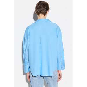 เสื้อเชิ้ตผ้าซาตินทรงโอเวอร์ไซส์สำหรับผู้หญิง ทรงหลวม ปักโลโก้ ลายดอกไม้ ลายเสือดาว ลายเรียบ สไตล์ลำลองและเป็นทางการ ไซส์ XL สำหรับฤดูใบไม้ผลิและฤดูใบไม้ร่วง - Product Image 4