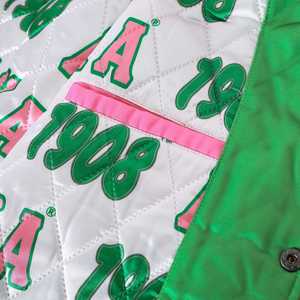 Sudadera con Capucha Rosa AKA Unisex, Sudadera con Letras Griegas Bordadas, Felpa Suave, Estilo Casual Urbano, Ajuste Cómodo - Product Image 6