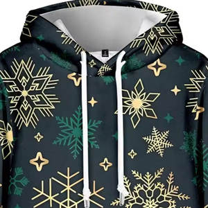 Nouveaux sweats à capuche de Noël cousus pour hommes sur mesure Anti-rides respirant haute qualité hommes sweats à capuche de Noël avec taux de gros - Product Image 3