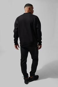 Sudadera de Cuello Alto Personalizada de Moda, Sudadera de Felpa Francesa Extra Grande, Sudadera Negra de Cuello Alto para Hombre - Product Image 3